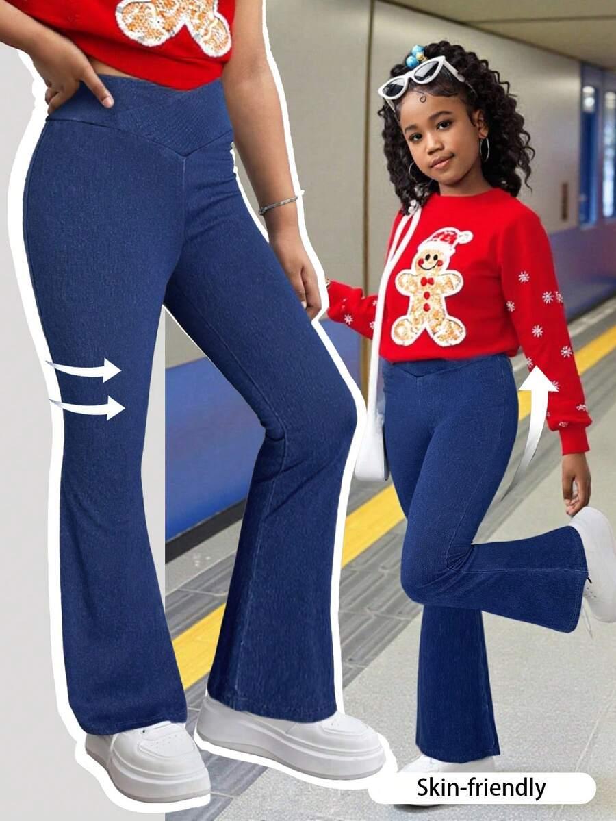 LEGGINSY IMITACJA JEANSU DZWONY 9Y