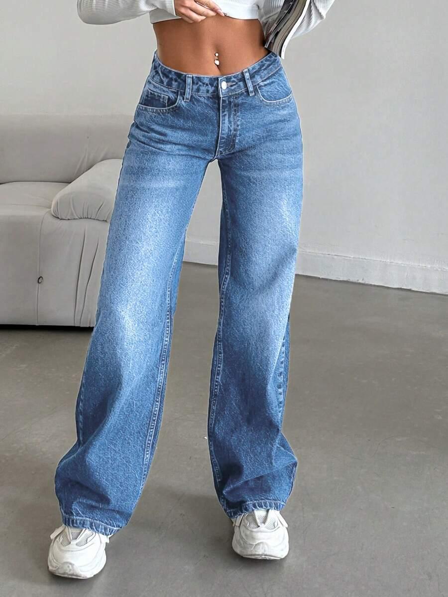 NIEBIESKIE SPODNIE JEANS