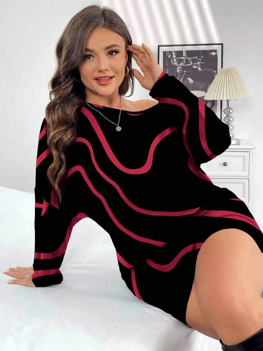 mini sukienka z długim rękawem