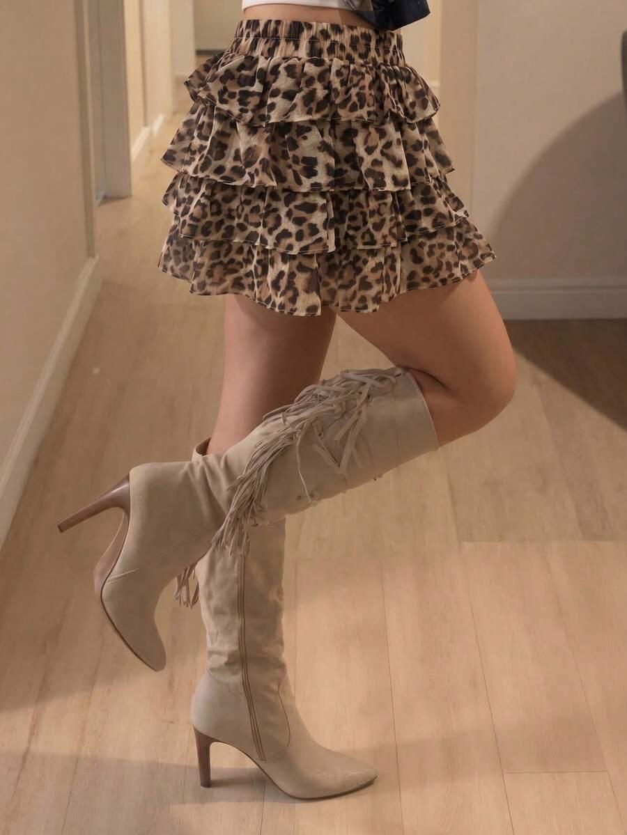 SPÓDNICA MINI ROZKLOSZOWANA