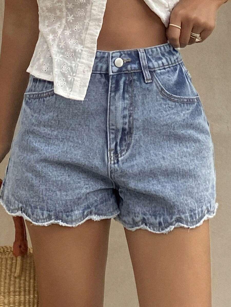NIEBIESKIE SPODENKI JEANS 