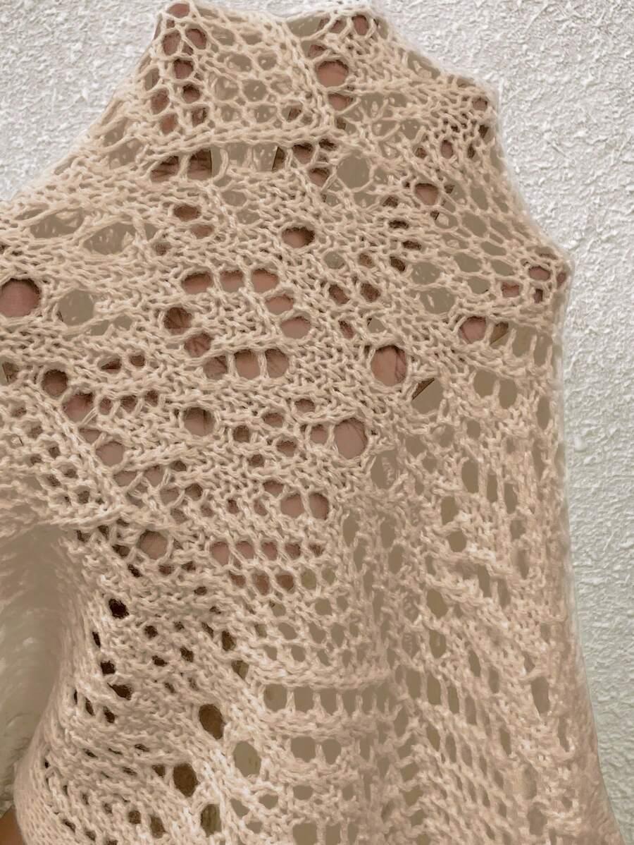 BEŻOWY SWETER WIĄZANIE