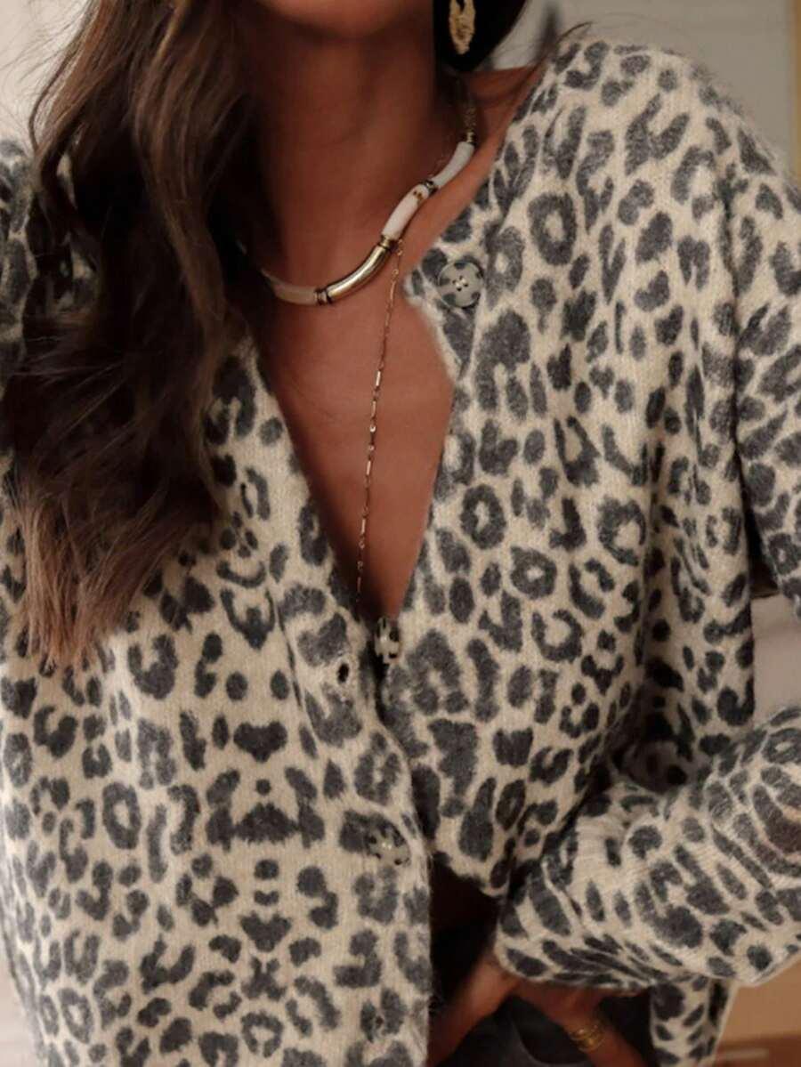 kardigan animal print 
