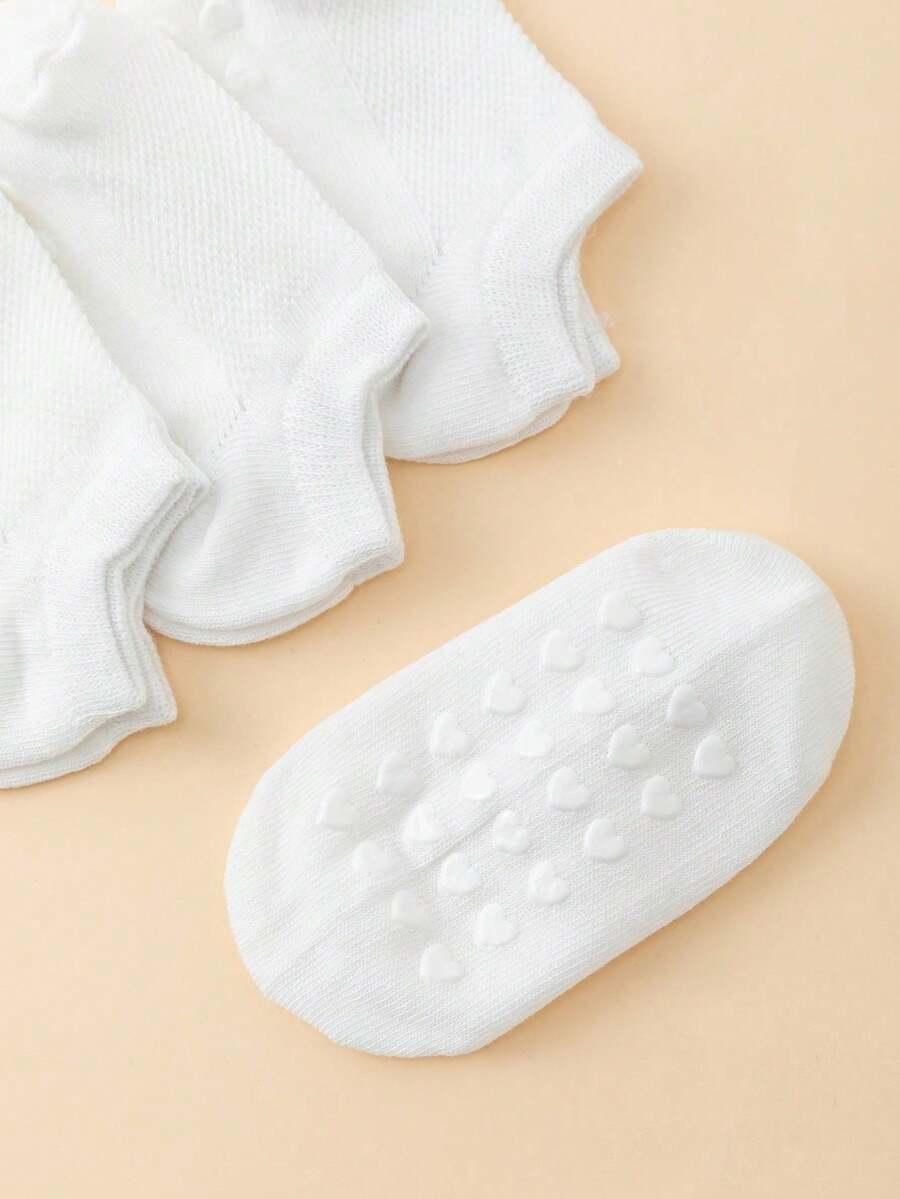 zestaw białych skarpetek antypoślizgowych 5-pack