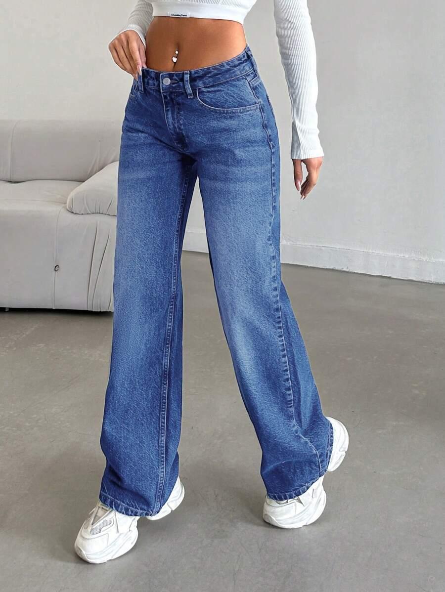NIEBIESKIE SPODNIE JEANS
