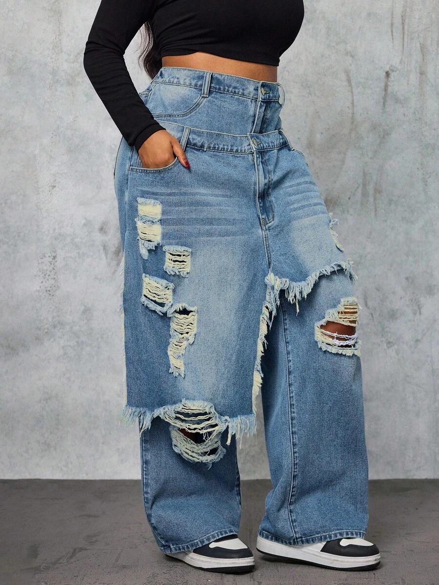 NIEBIESKIE SPODNIE JEANS 