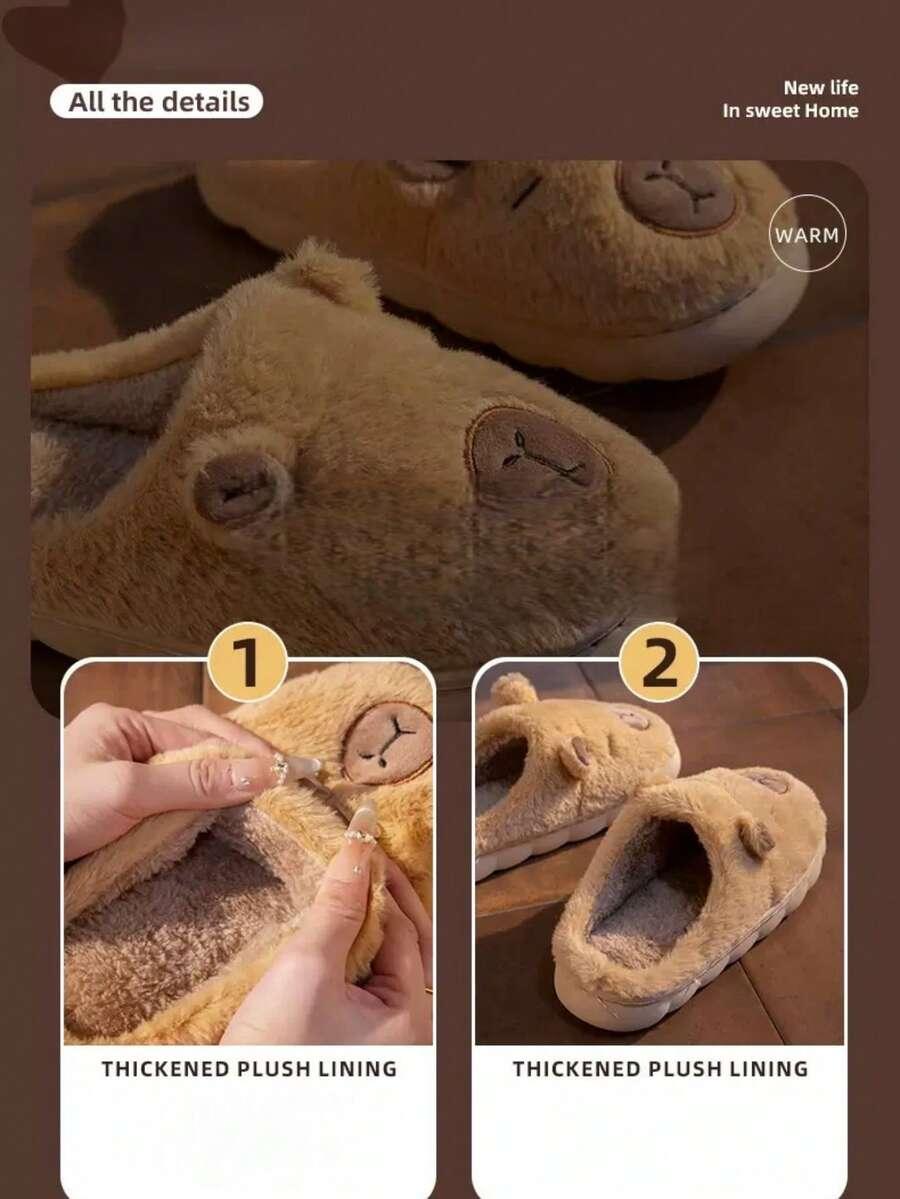 brązowe kapcie kapibara