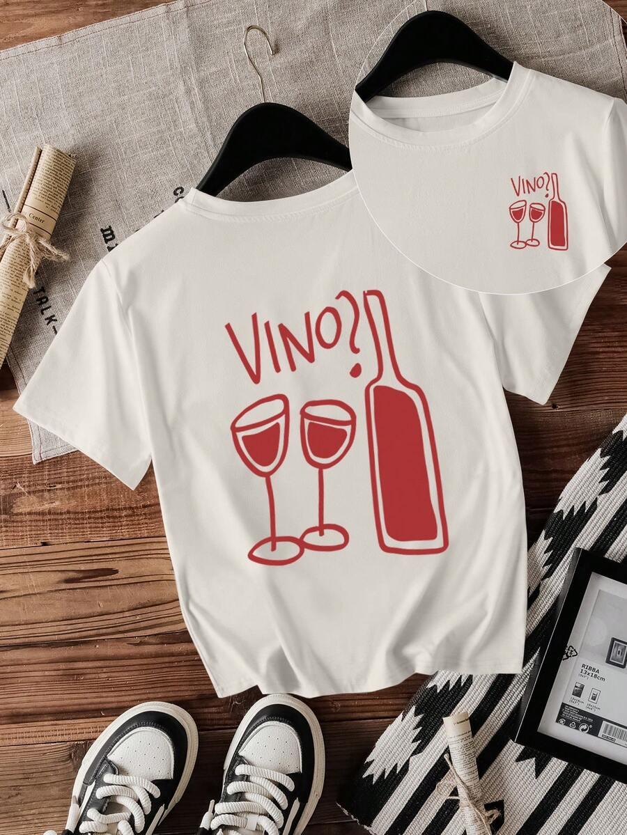 BIAŁY T-SHIRT PRINT