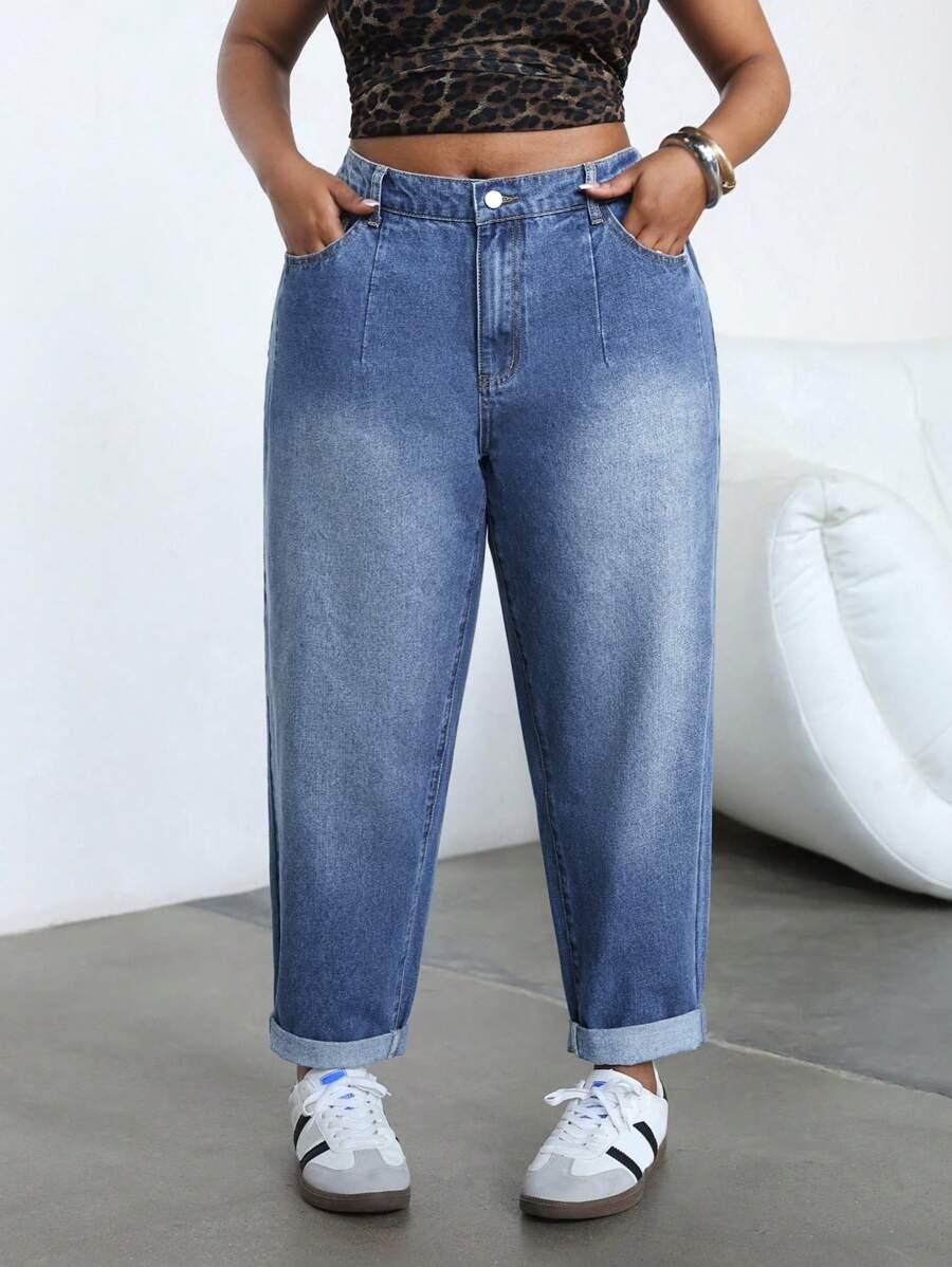 spodnie mom jeans wysoki stan