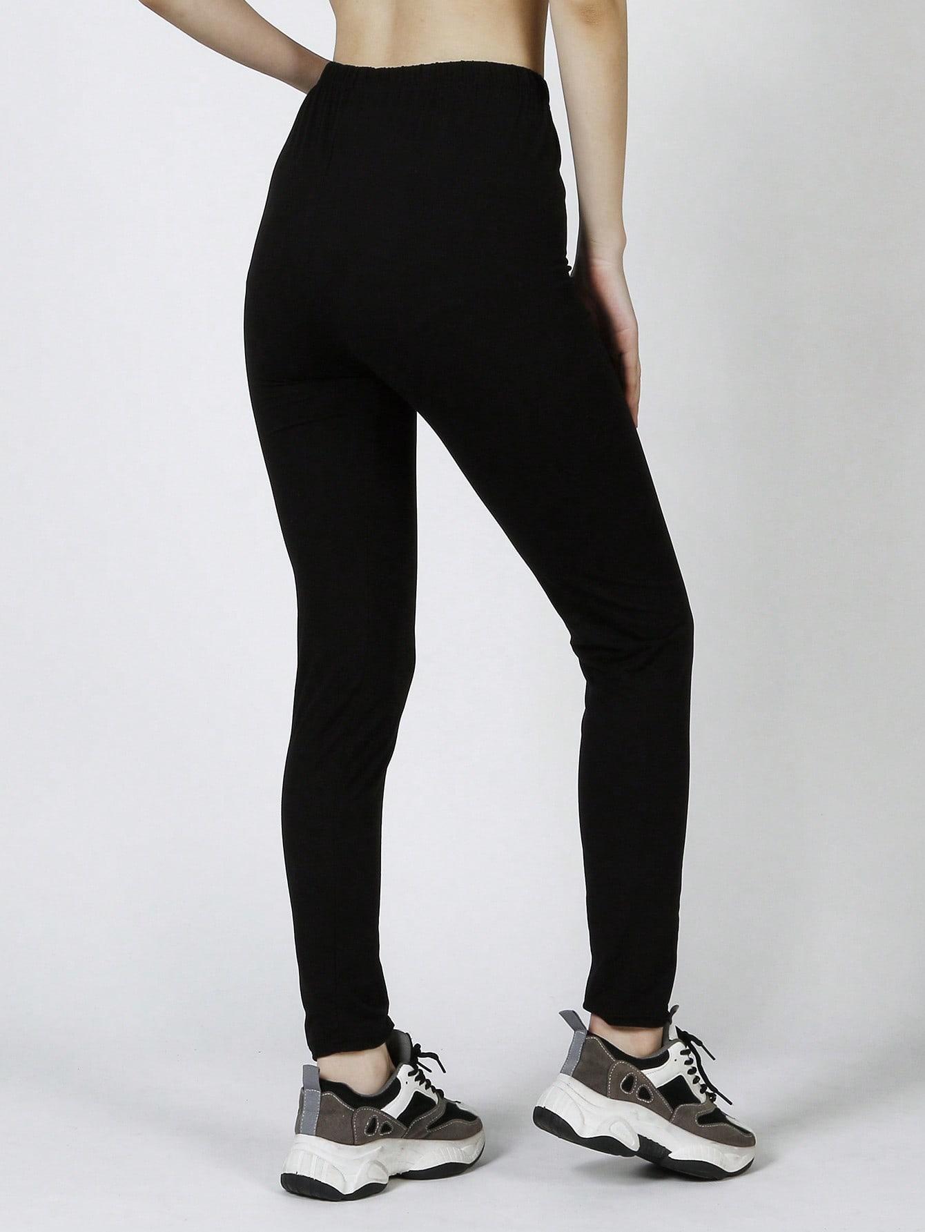CZARNE LEGGINSY CASUAL