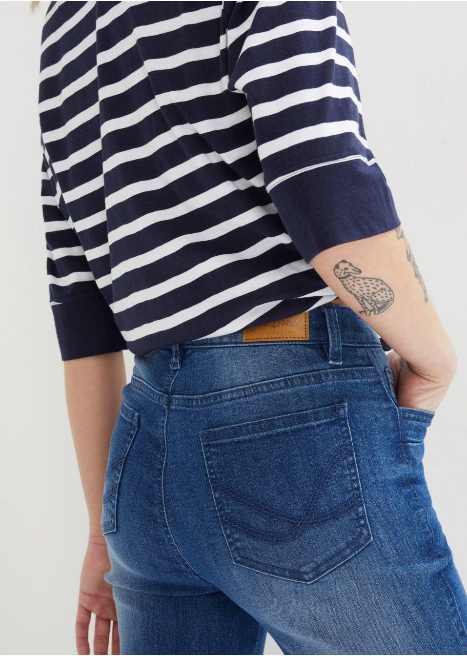 NIEBIESKIE SPODNIE JEANS 3/4