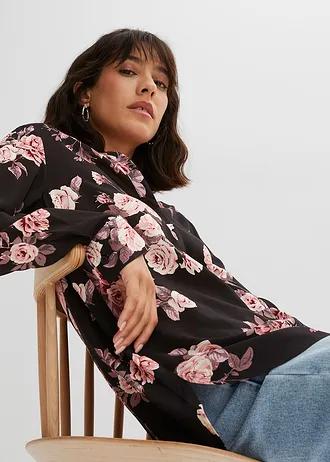 CZARNA TUNIKA V-NECK