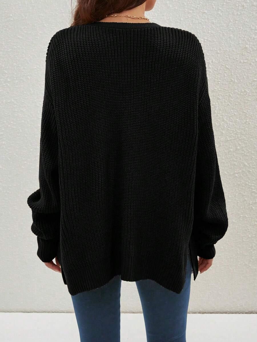 CZARNY SWETER KARDIGAN