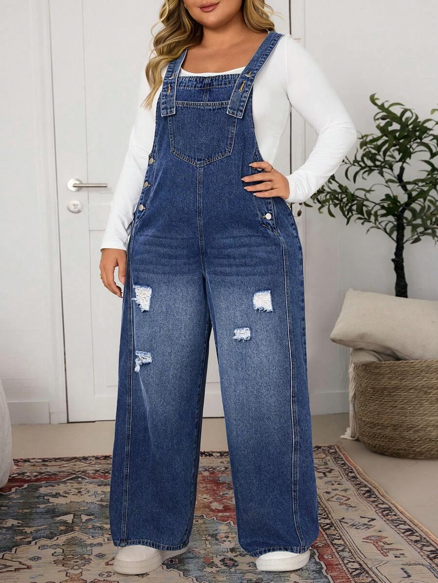 niebieskie ogrodniczki jeans
