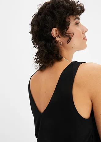 czarny top v-neck