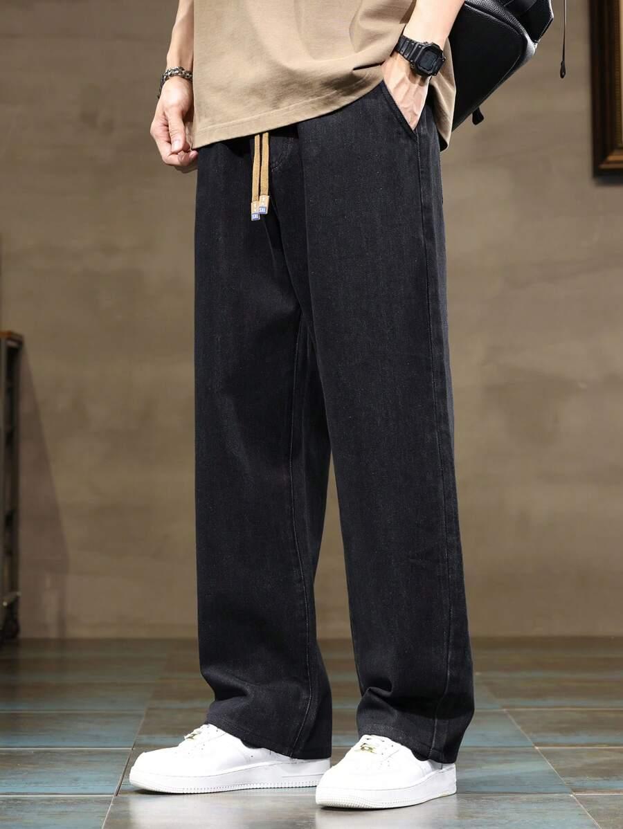 CZARNE SPODNIE JEANS