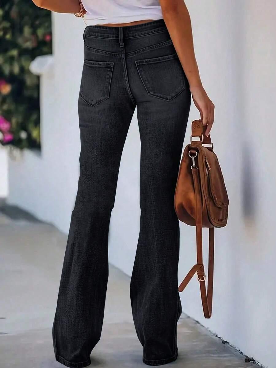 CZARNE SPODNIE JEANS