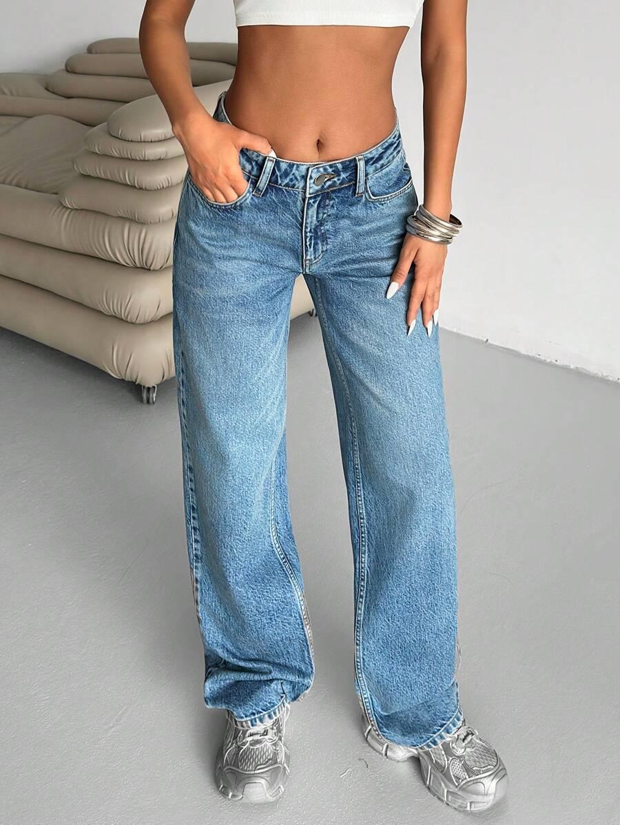 NIEBIESKIE SPODNIE JEANS