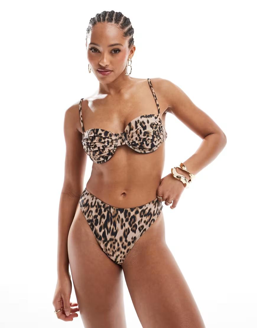 góra od bikini animal print