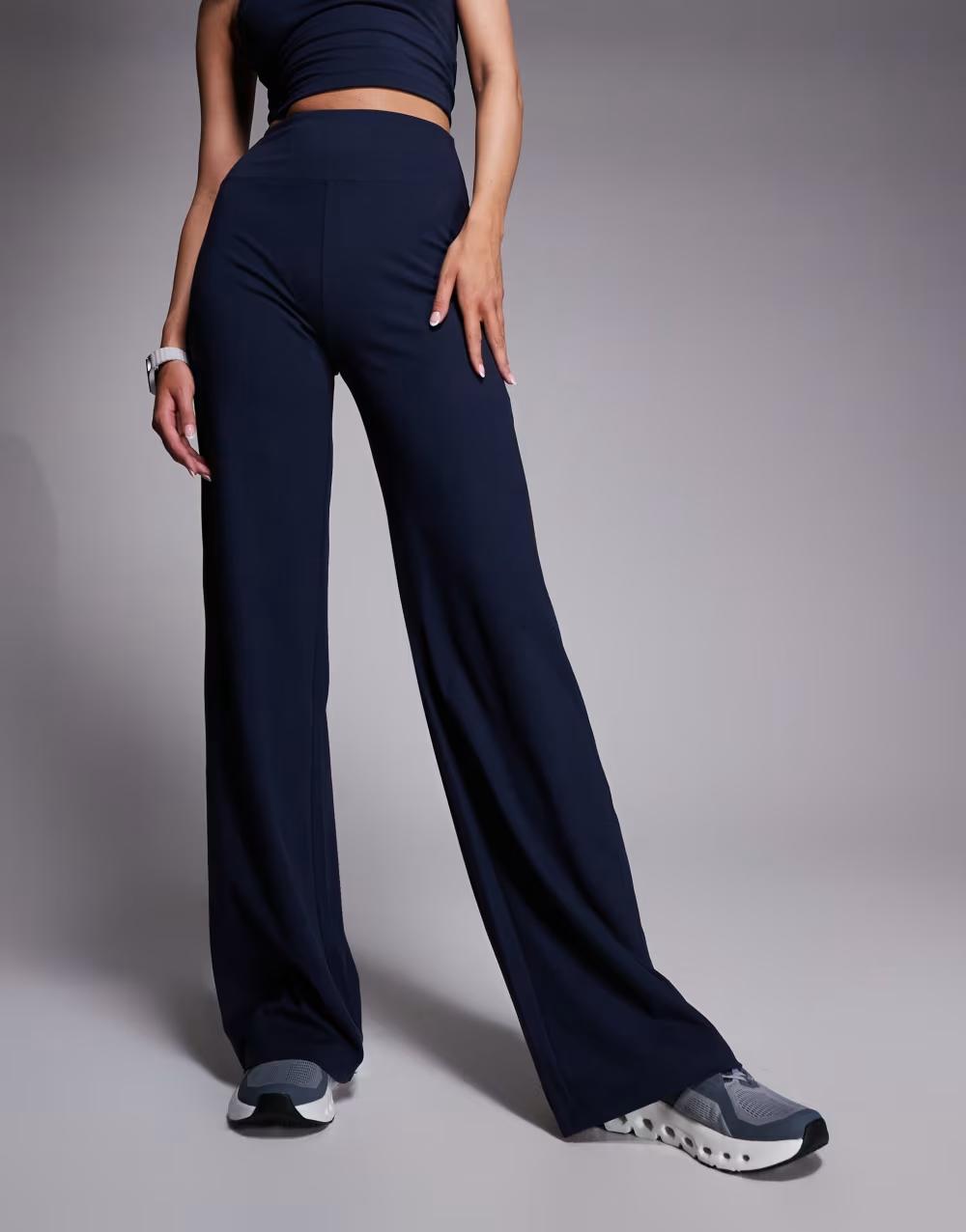 granatowe legginsy wysoki stan