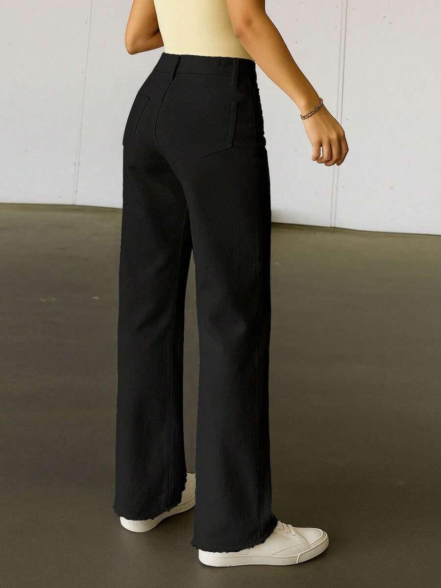 CZARNE SPODNIE JEANS 