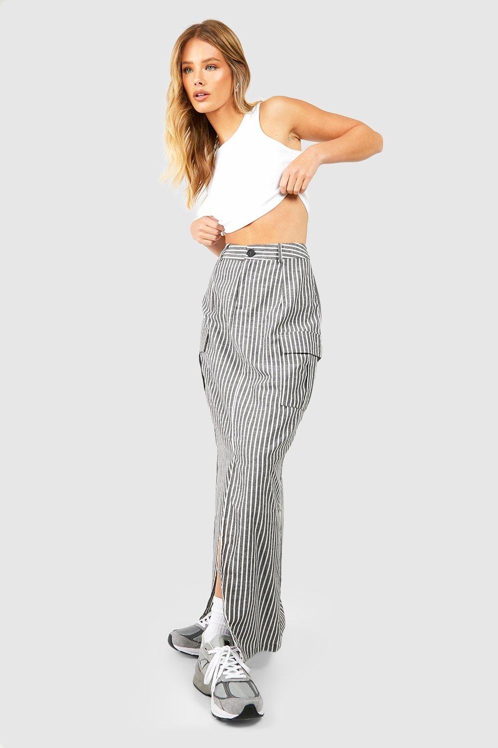 SPÓDNICA MAXI W PASKI 