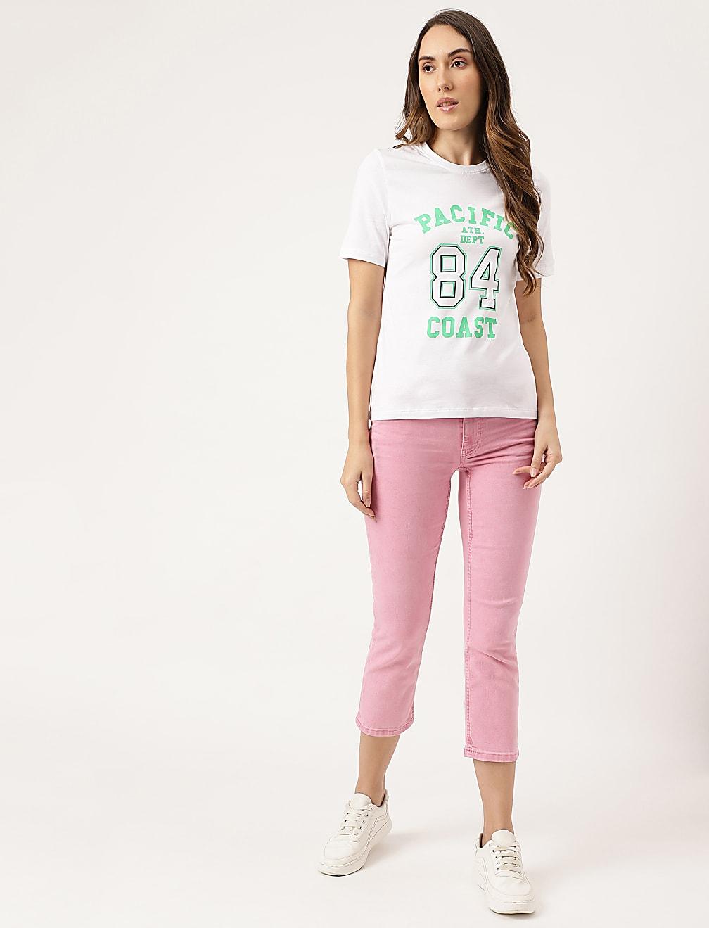 BIAŁY R-SHIRT PRINT T41-7343K-Z0