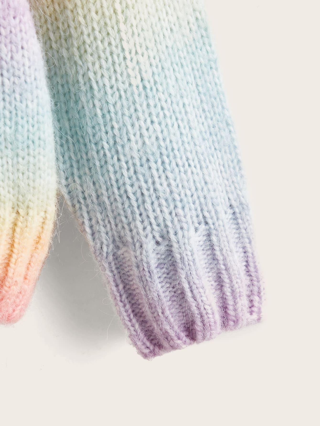 dzianinowy sweter ombre
