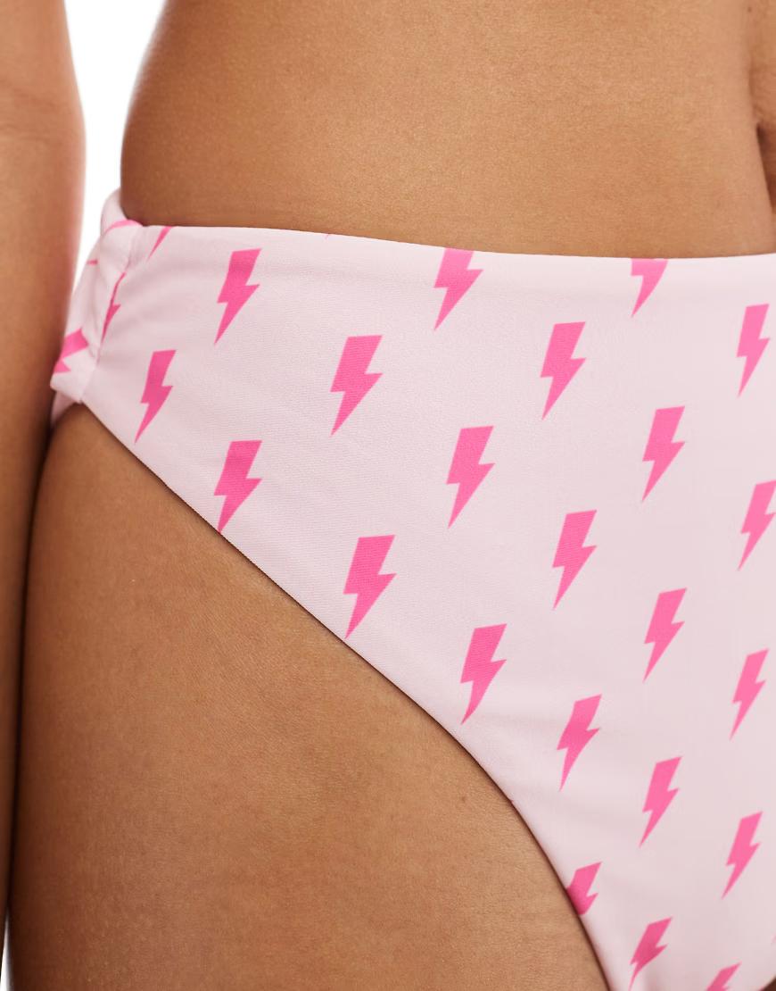 DÓŁ OD BIKINI wysoki stan wzór