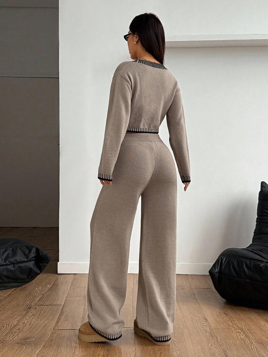SWETER SPODNIE KOMPLET