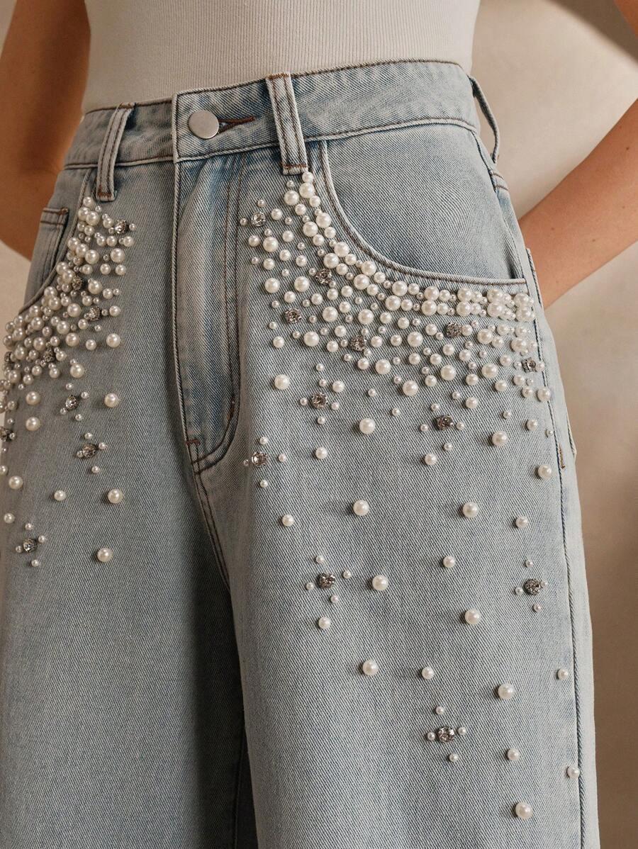 spodnie jeans zdobienia
