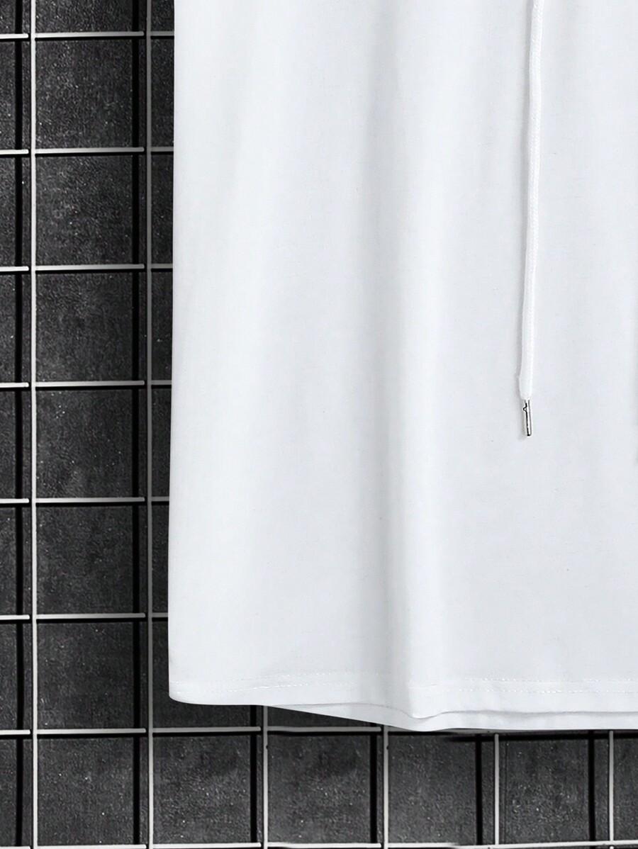 biały t-shirt v-neck