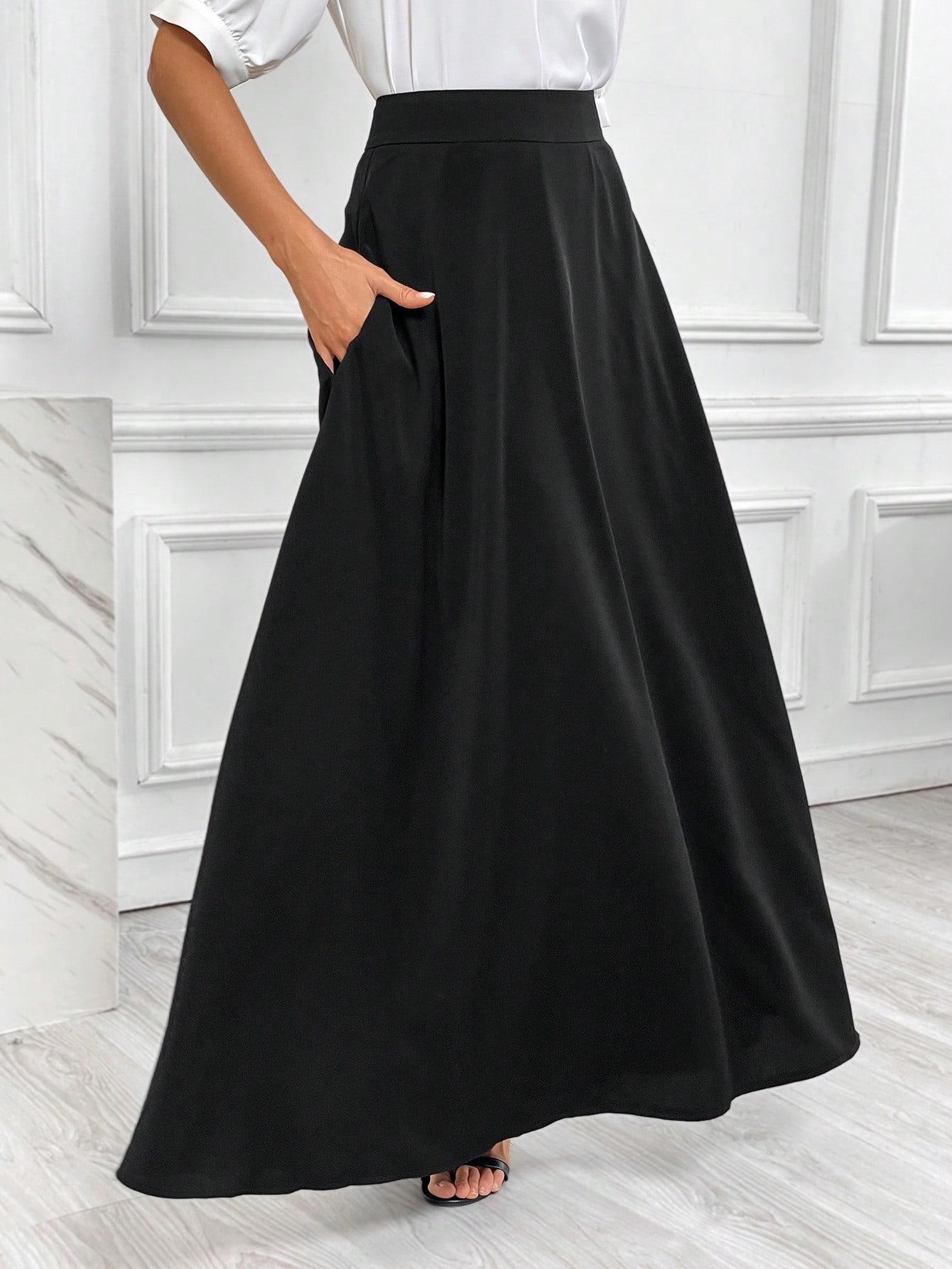 CZARNA SPÓDNICA MAXI