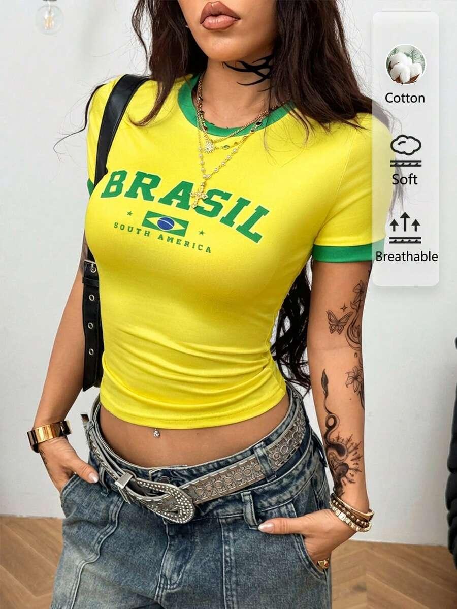 t-shirt krótki rękaw napis
