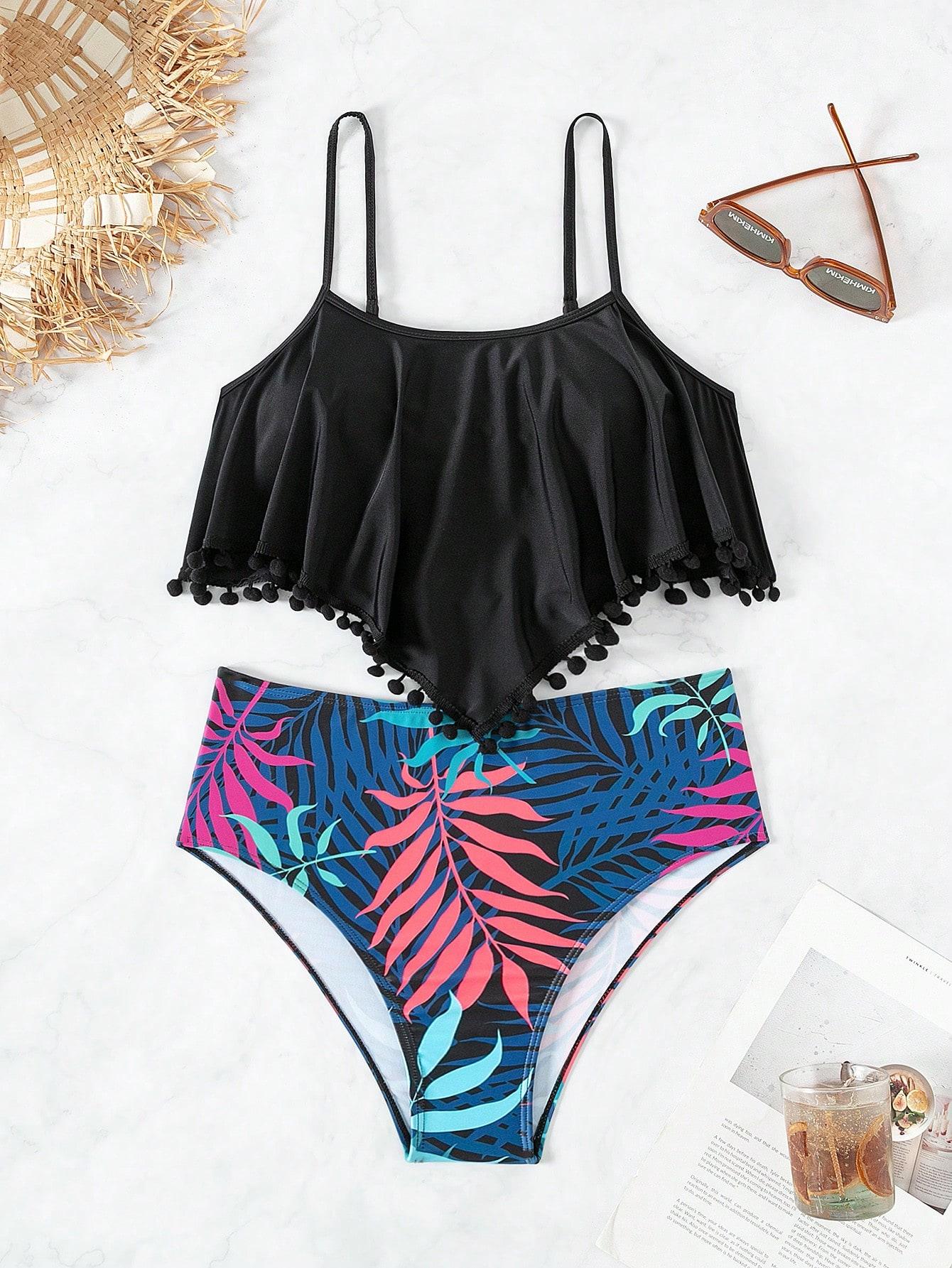 KOMPLET BIKINI POMPONY PRINT