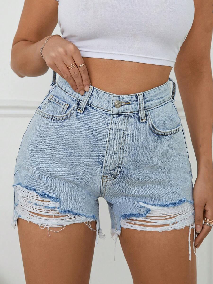 SPODENKI JEANS WYSOKI STAN