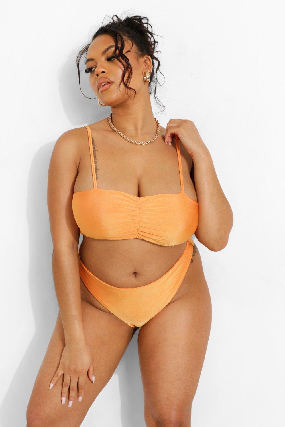 pomarańczowy dół od bikini 