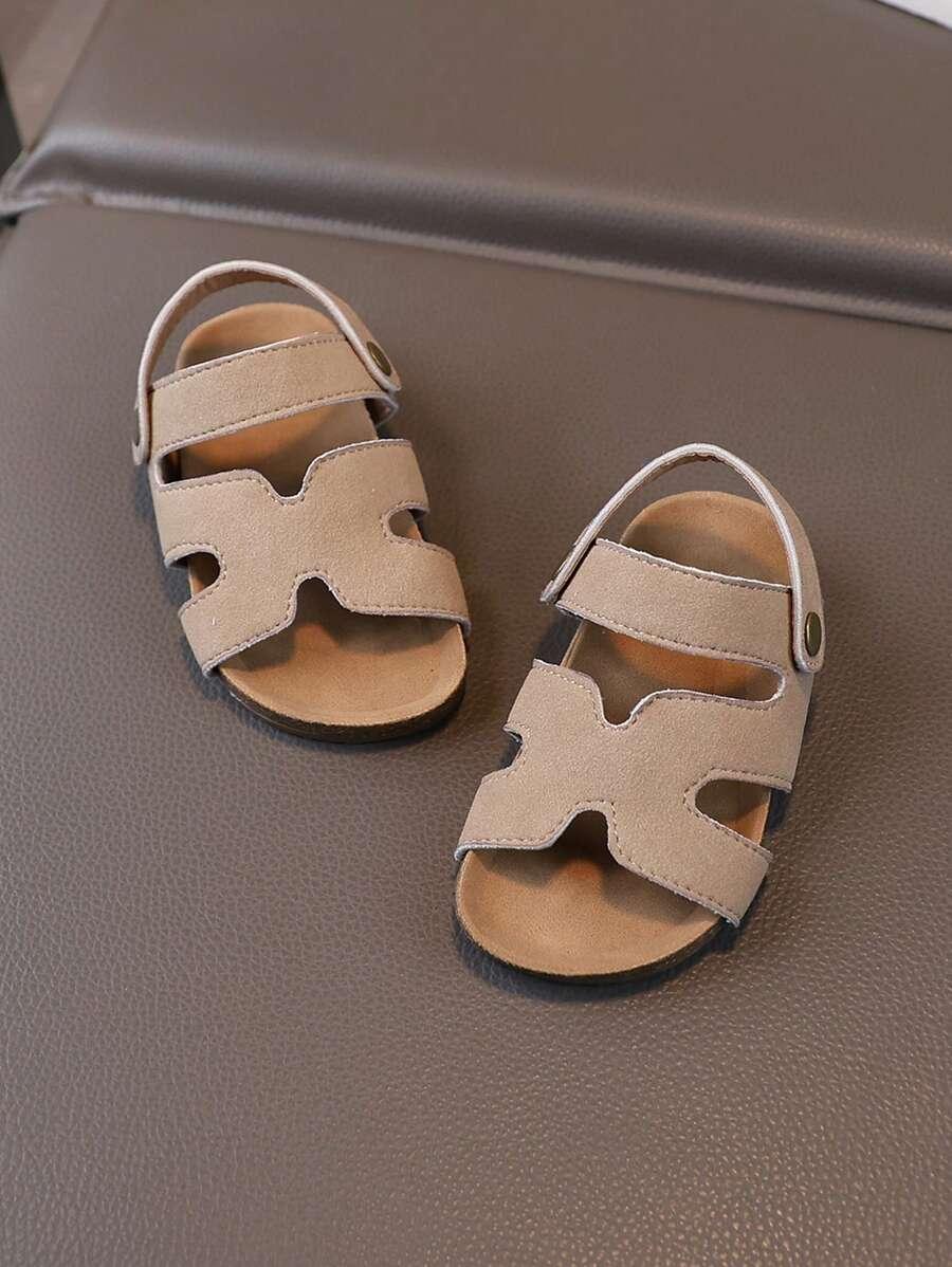 sandały imitacj zamszu
