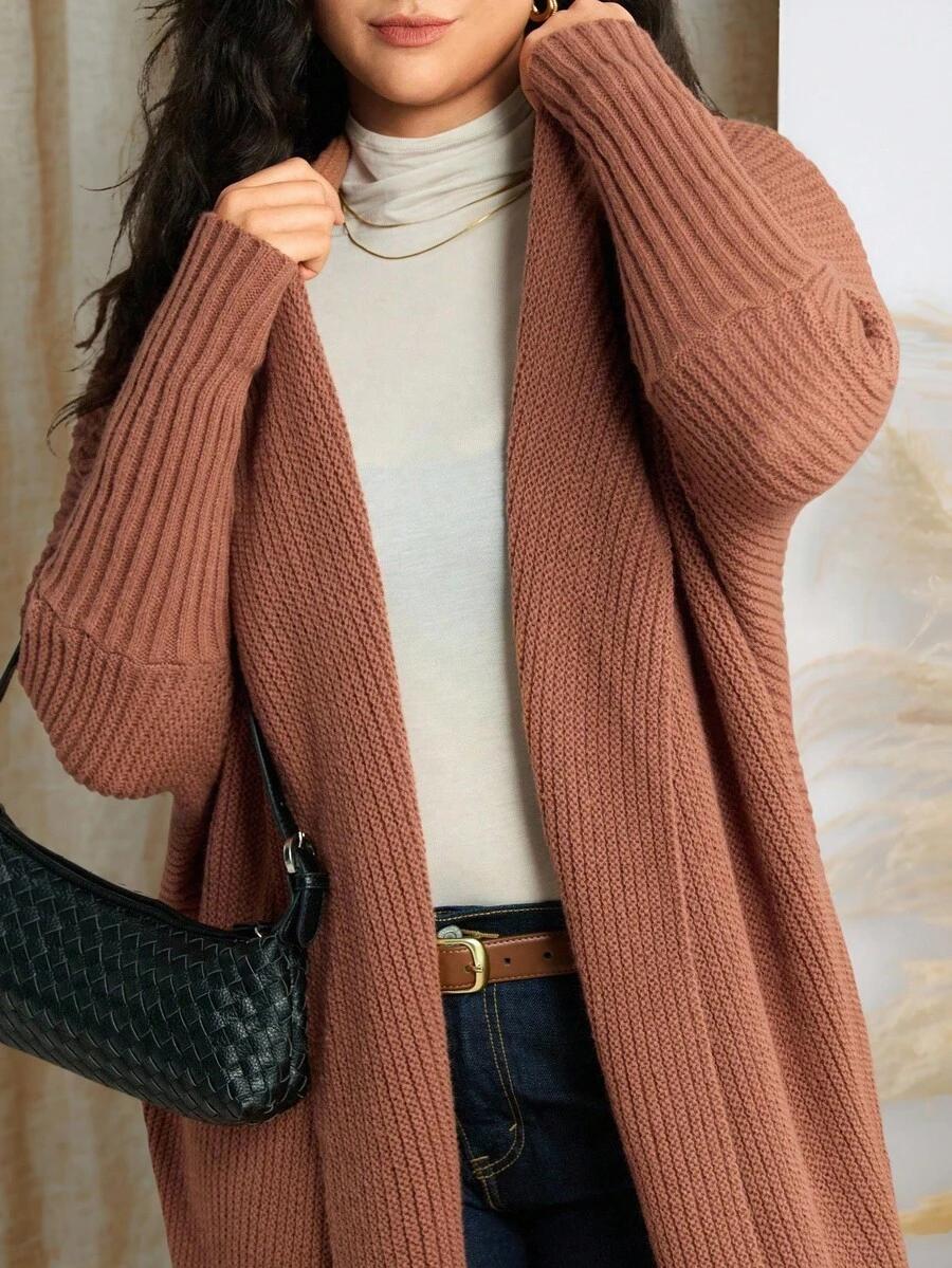 brązowy sweter długi rękaw