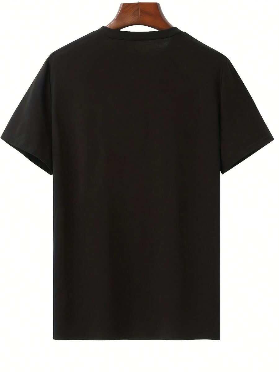 czarny t-shirt z nadrukiem