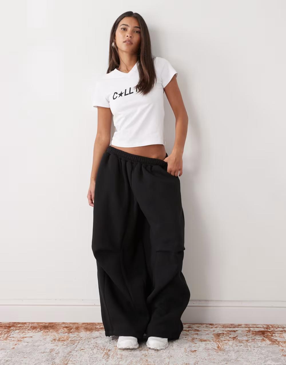 CZARNE SPODNIE DRESOWE CASUAL