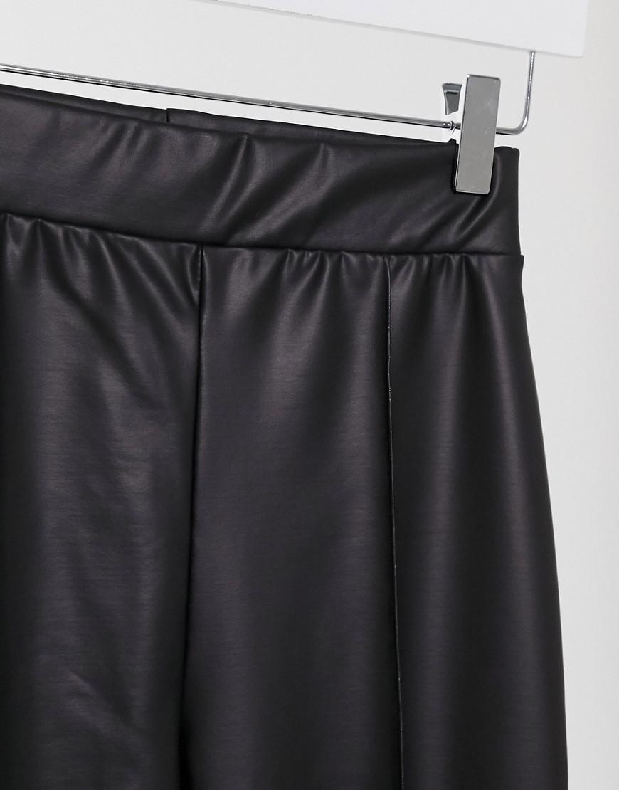 CZARNE LEGGINSY IMITACJA SKÓRY
