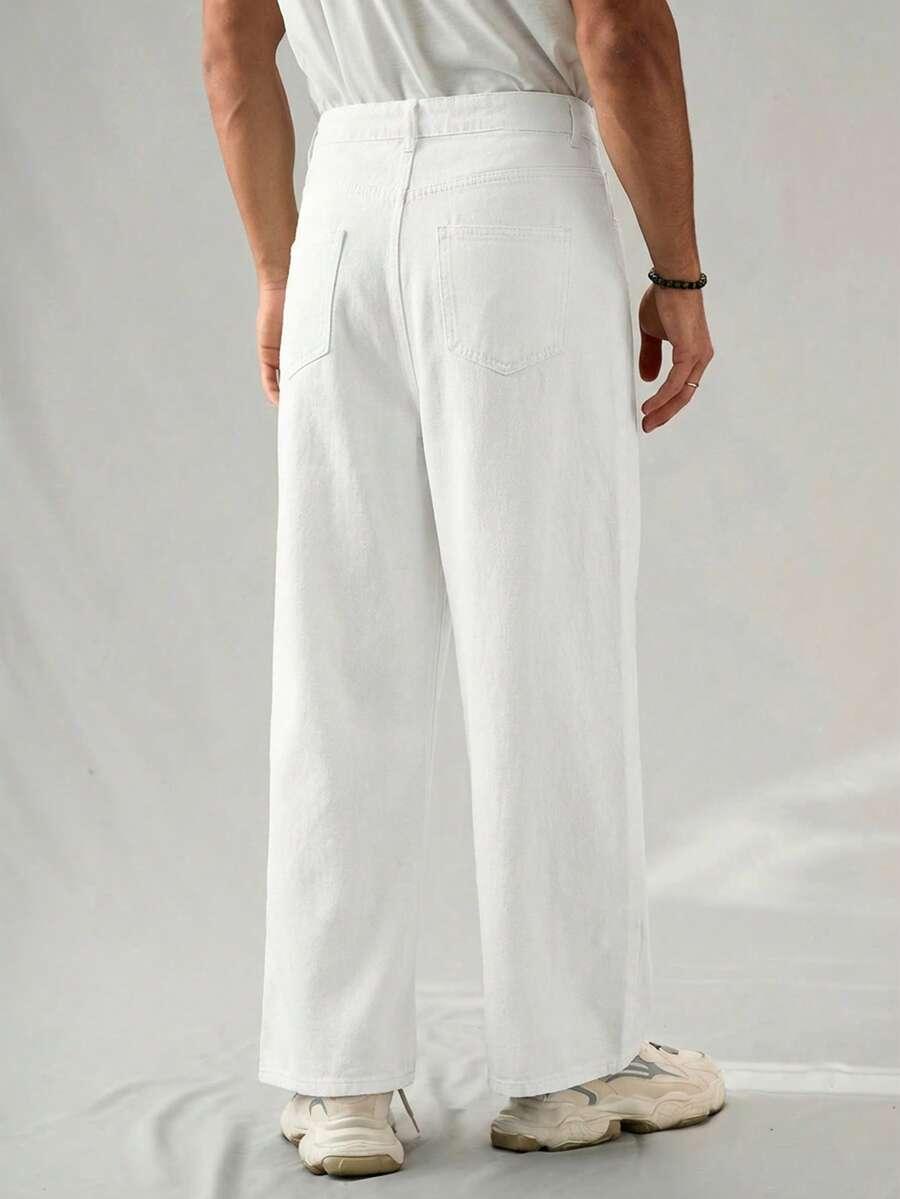 BIAŁE SPODNIE JEANS