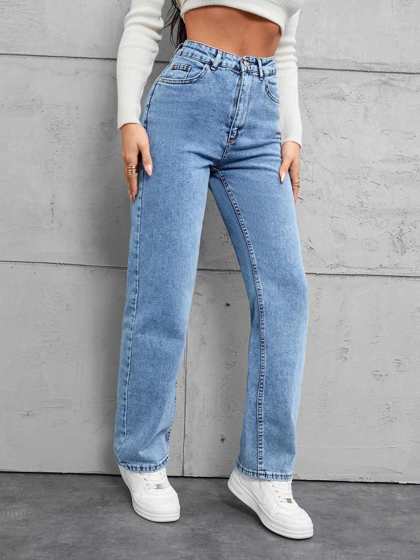 PROSTE SPODNIE JEANS WYSOKI STAN