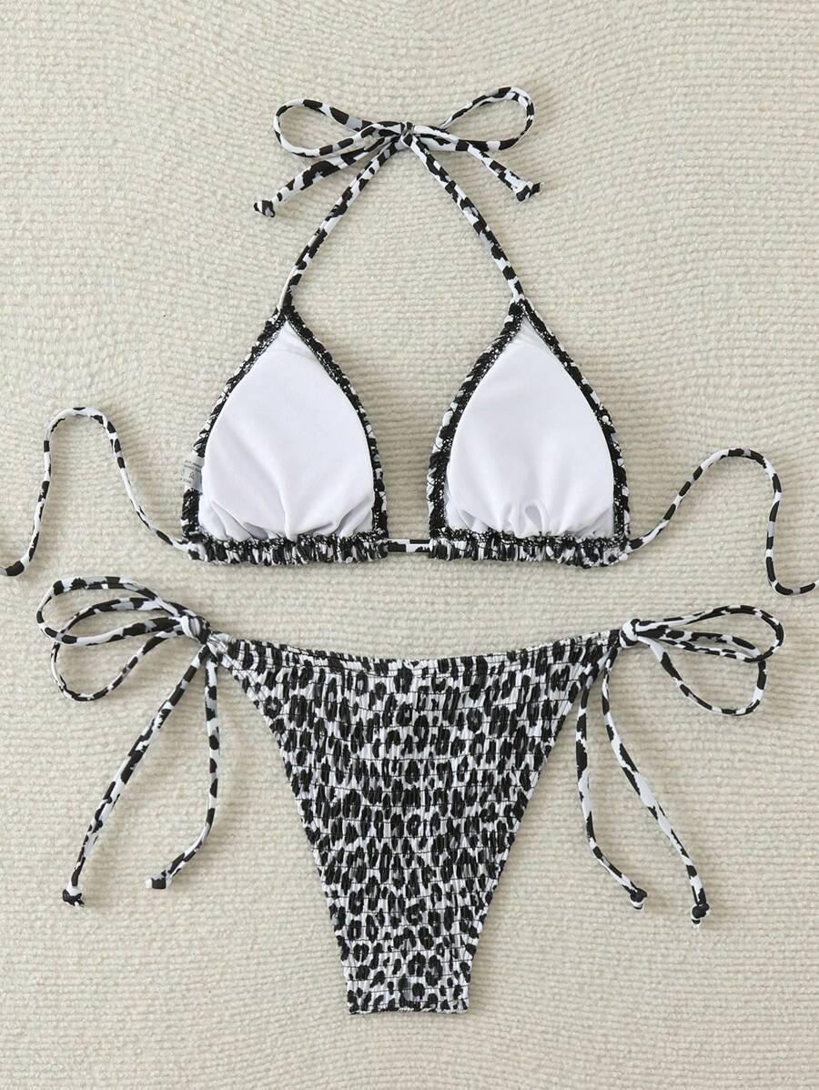 GÓRA OD BIKINI print marszczenia