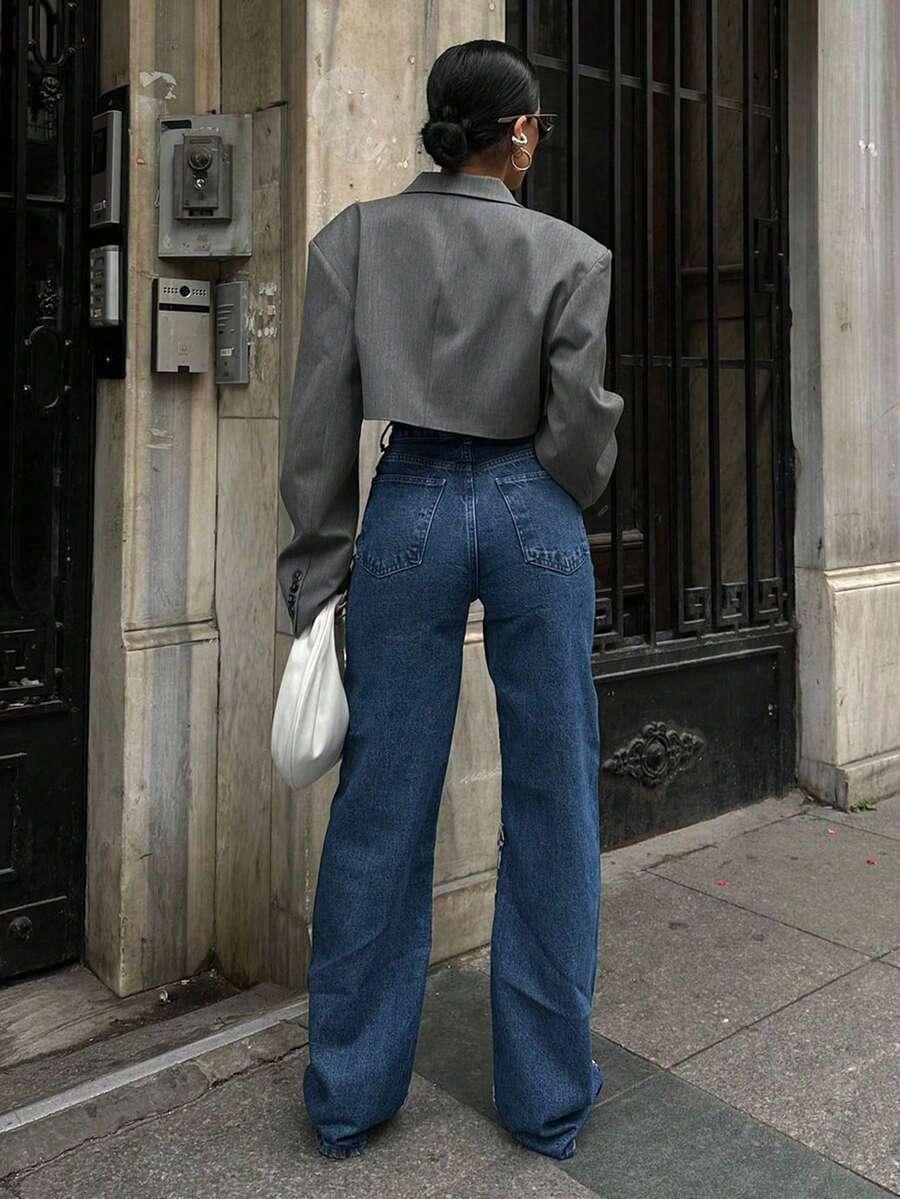 SPODNIE JEANS ANIMAL PRINT 