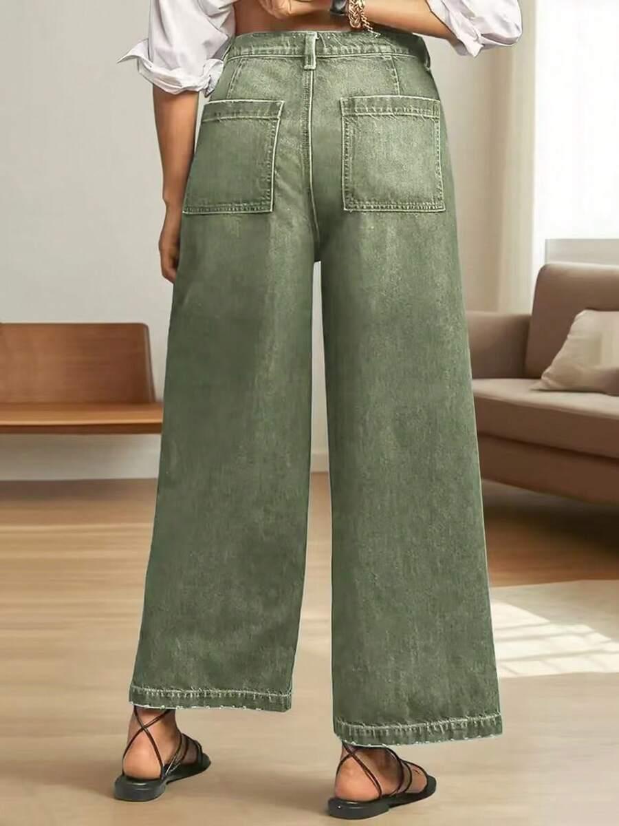 SPODNIE JEANSY DAMSKIE REGULAR WYSOKI STAN BAWEŁNA