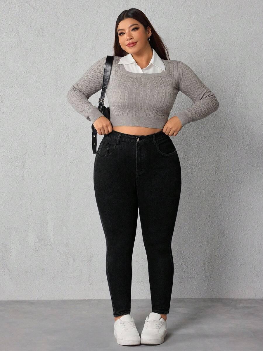 czarne spodnie jeans