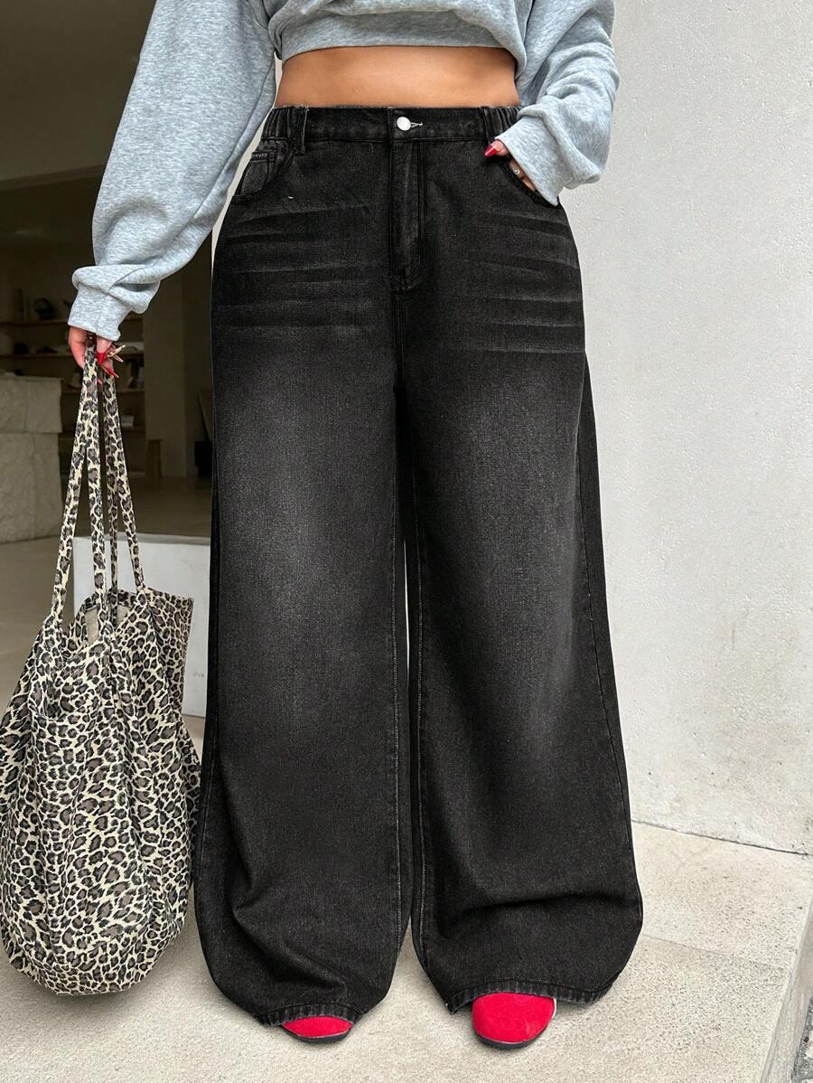 czarne spodnie jeans wysoki stan
