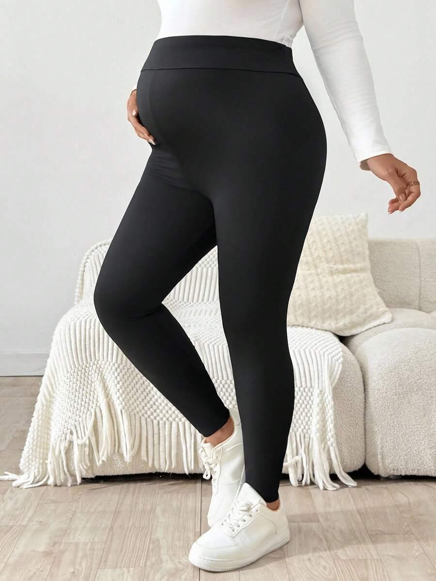 czarne ciążowe legginsy